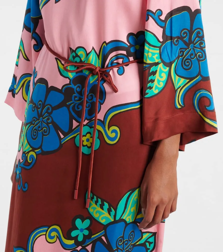 Al√É¬©mais Printed silk satin maxi dress