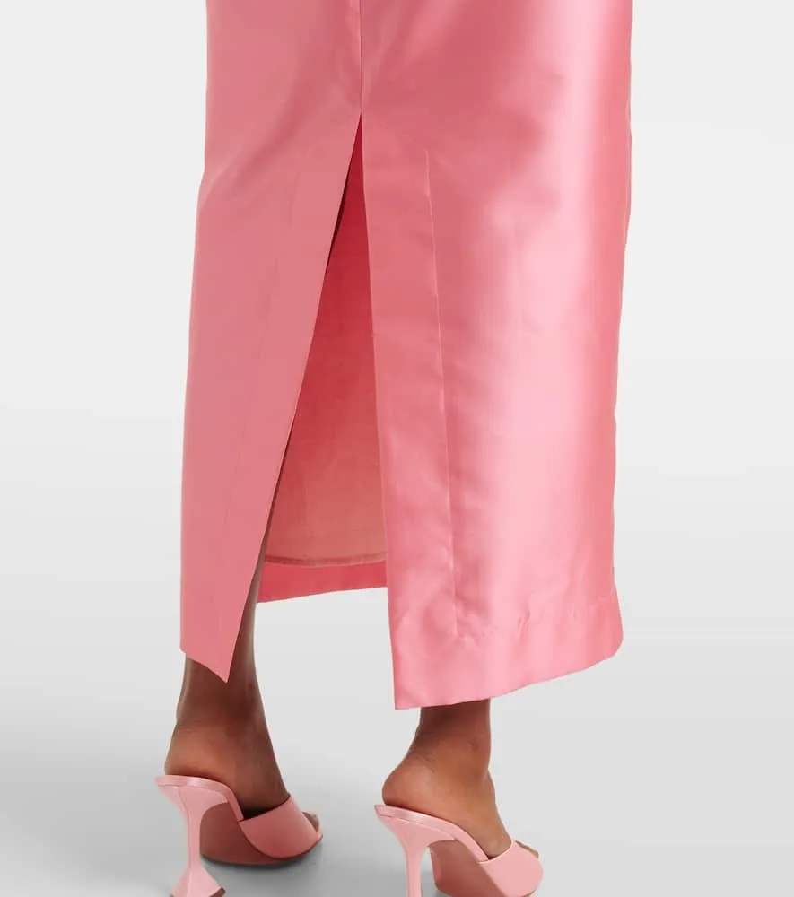 Al√É¬©mais Ruffled off-shoulder gown