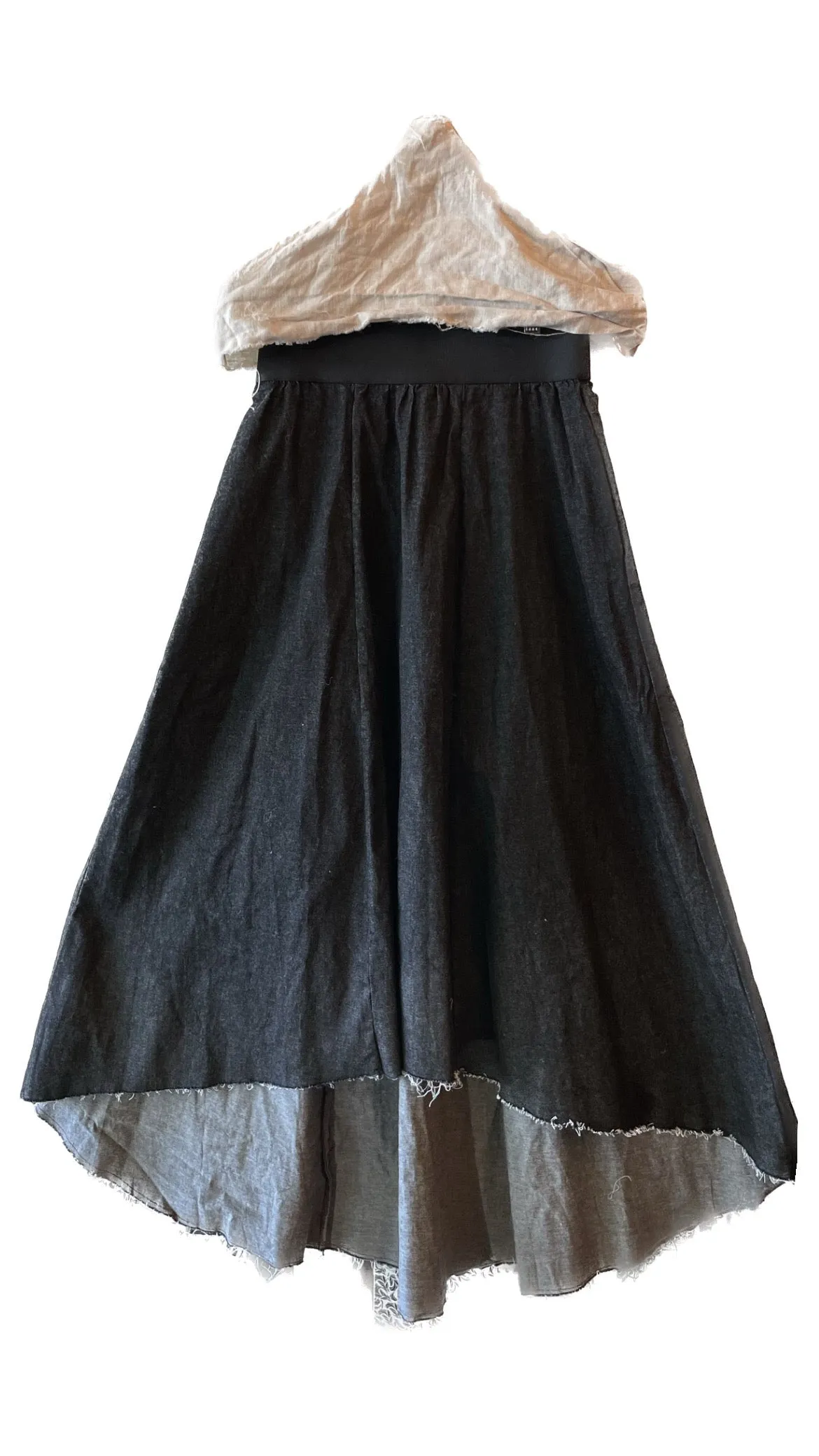 Amano high low Denim skirt