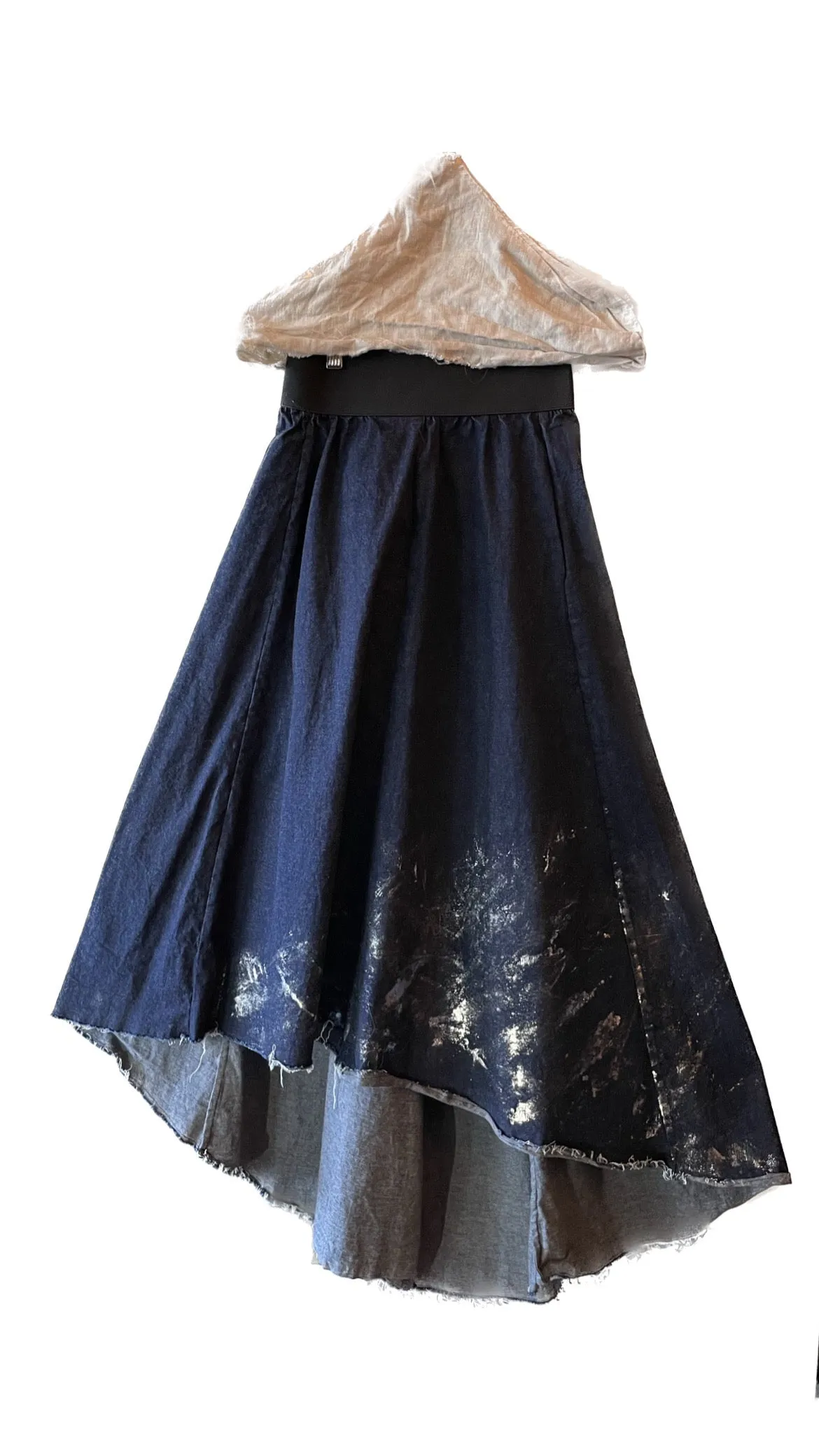 Amano high low Denim skirt