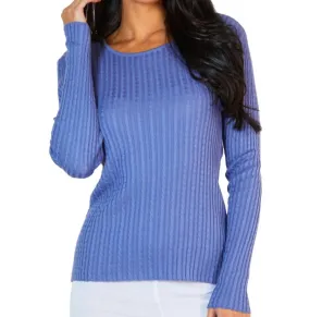 Angel Apparel - Braided Scoop Neck Sweater