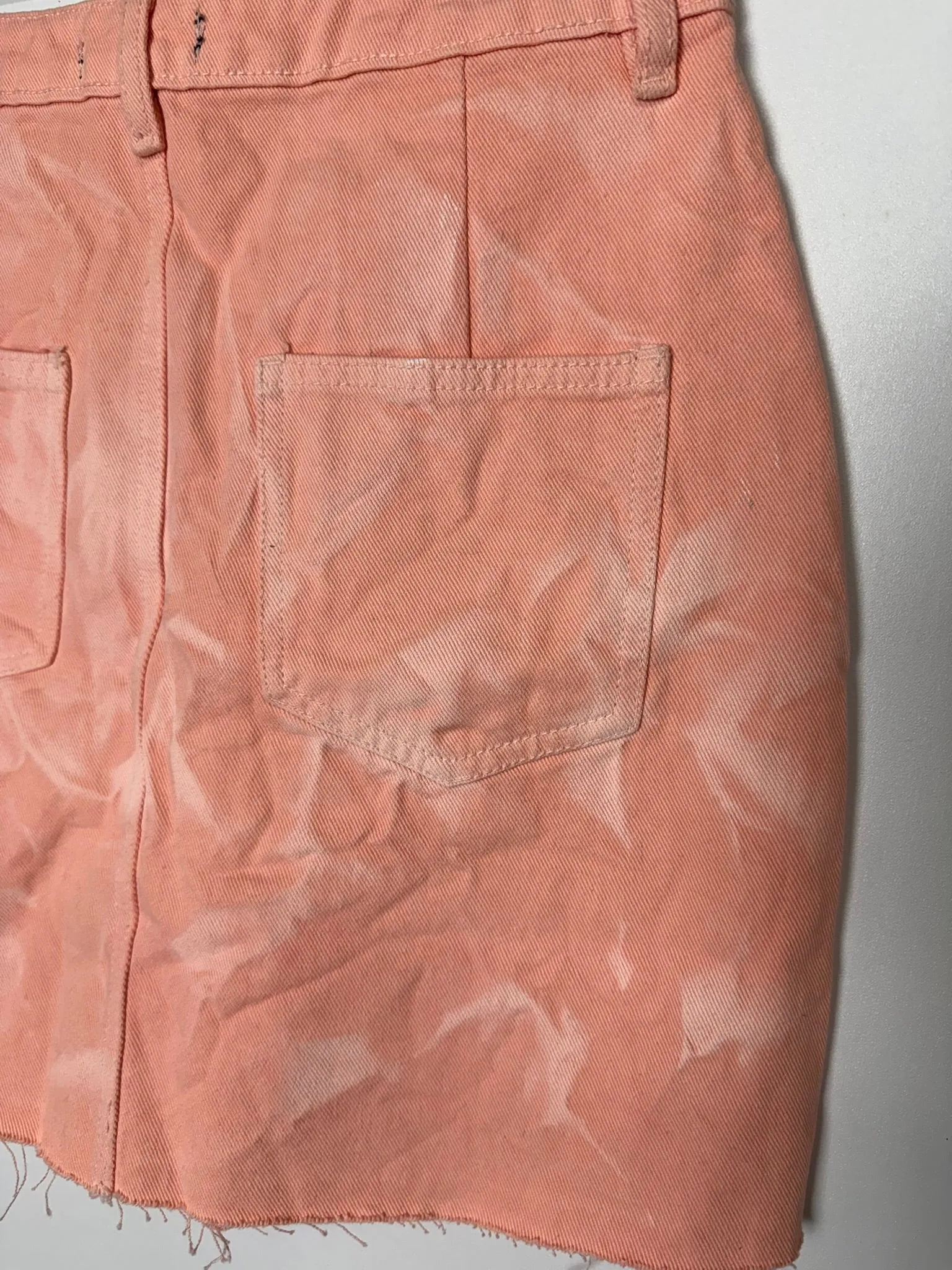 BNWT Missguided Pink Denim Skirt Size 6