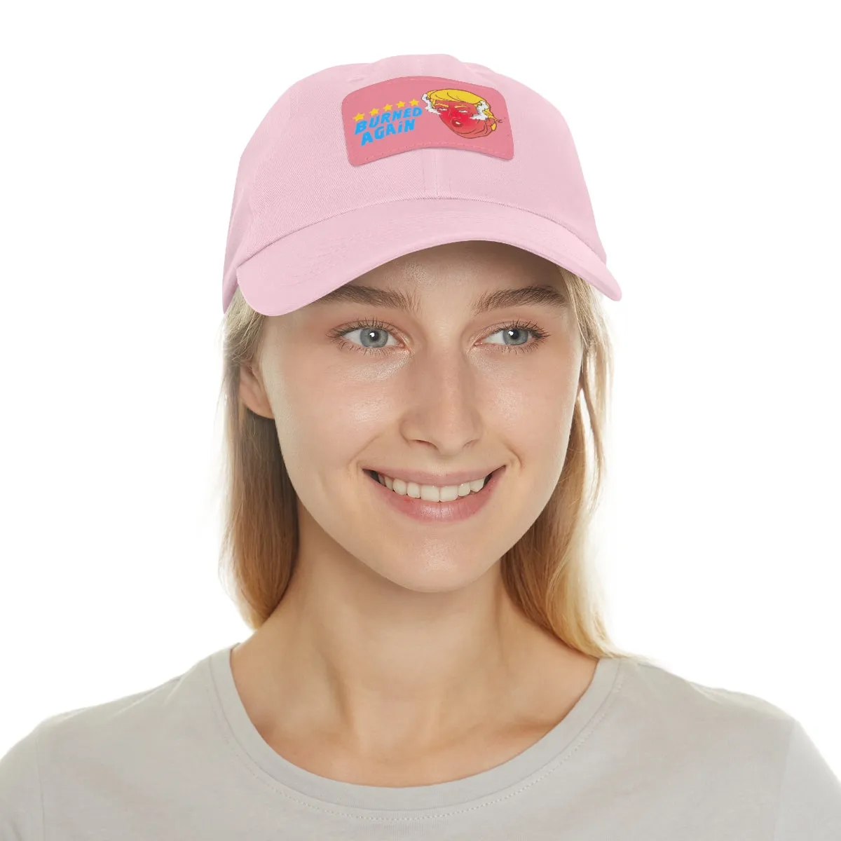 Burned Again - Trump Meme | Dad Hat with Leather Patch