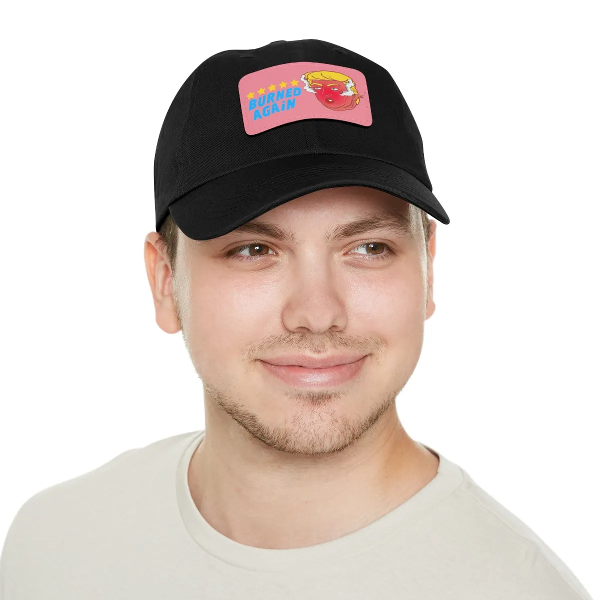 Burned Again - Trump Meme | Dad Hat with Leather Patch