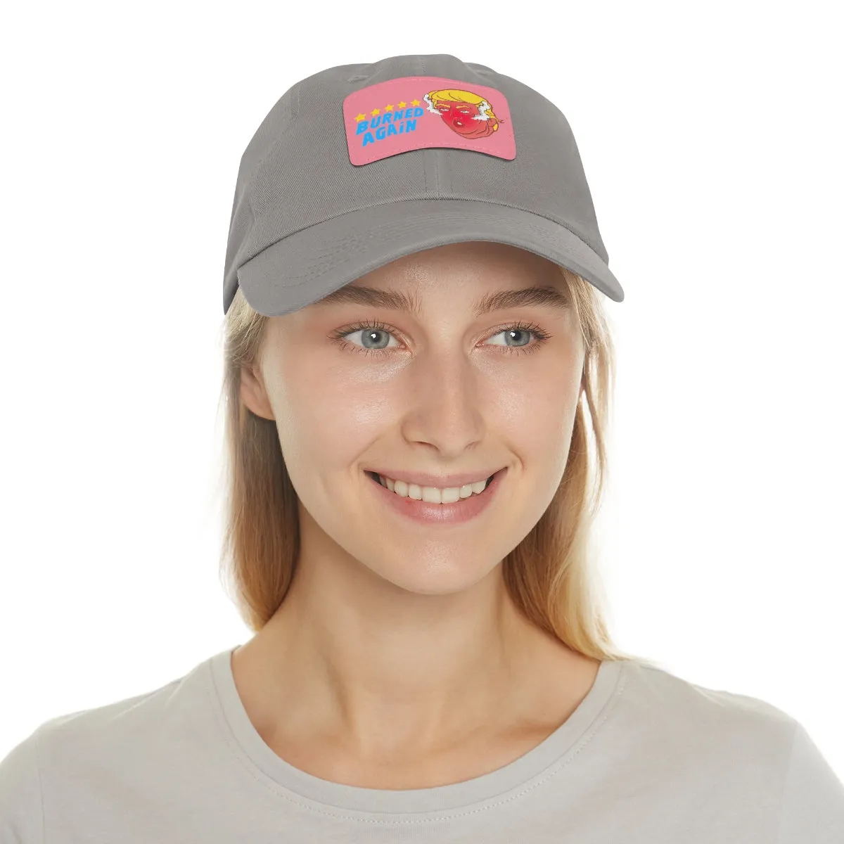 Burned Again - Trump Meme | Dad Hat with Leather Patch