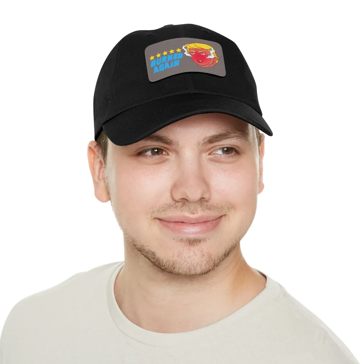 Burned Again - Trump Meme | Dad Hat with Leather Patch