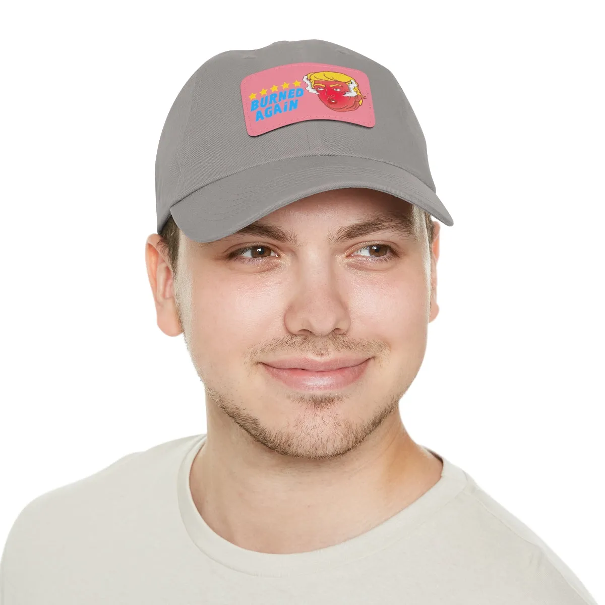 Burned Again - Trump Meme | Dad Hat with Leather Patch