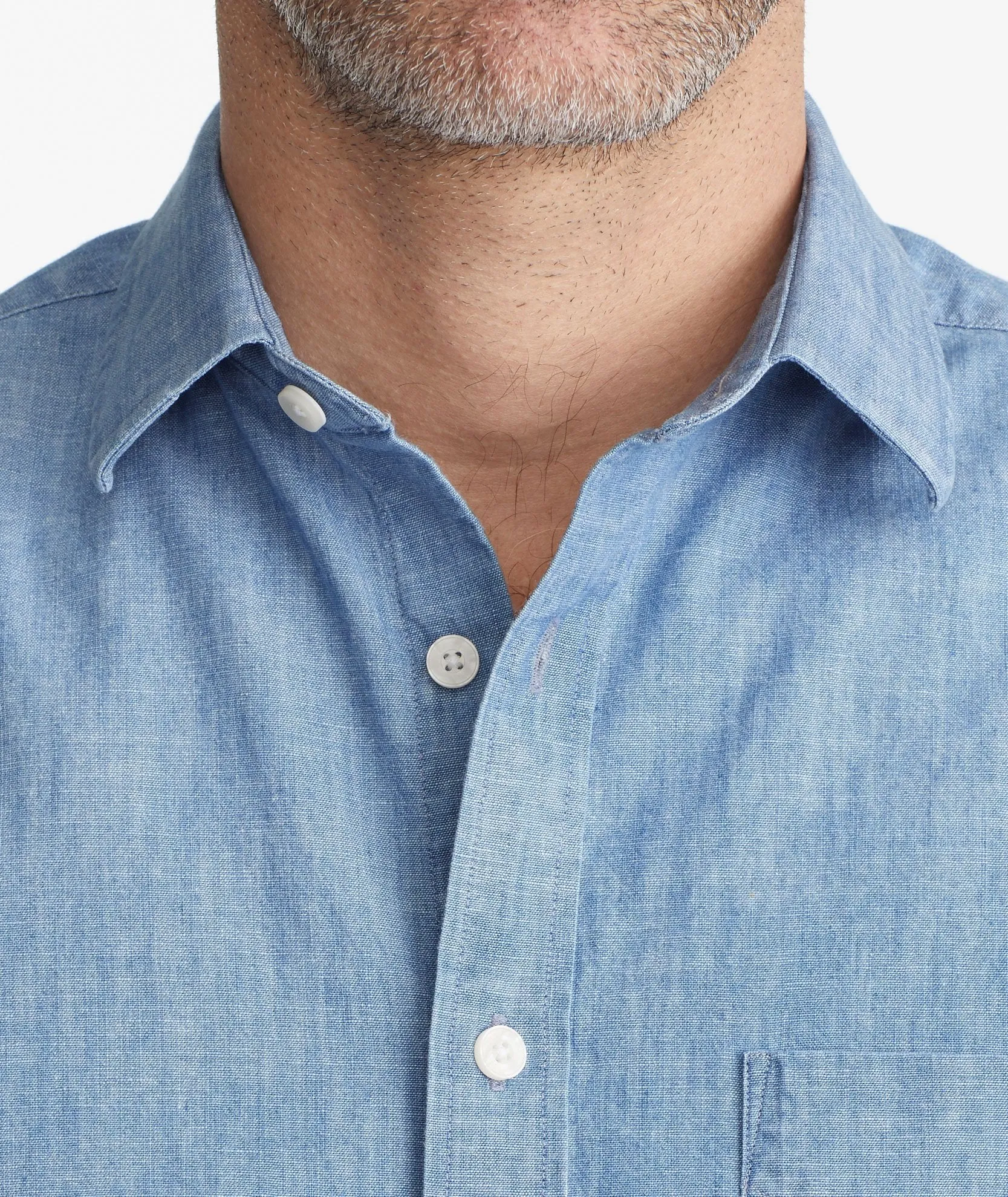 Classic Short-Sleeve Chambray Shirt - FINAL SALE