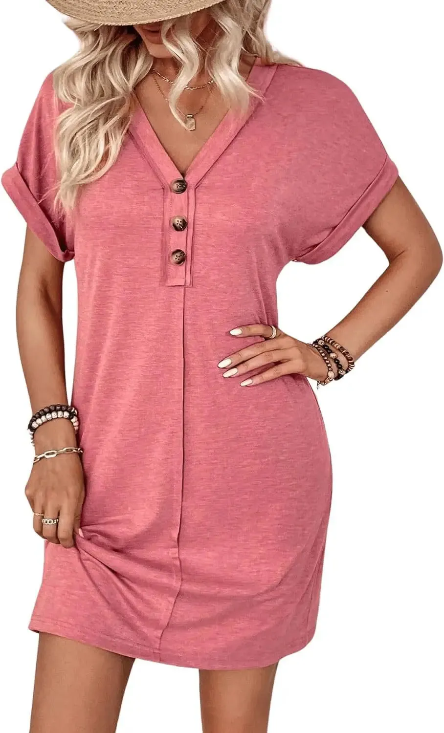 Comfy Cotton Blend T-Shirt Dress