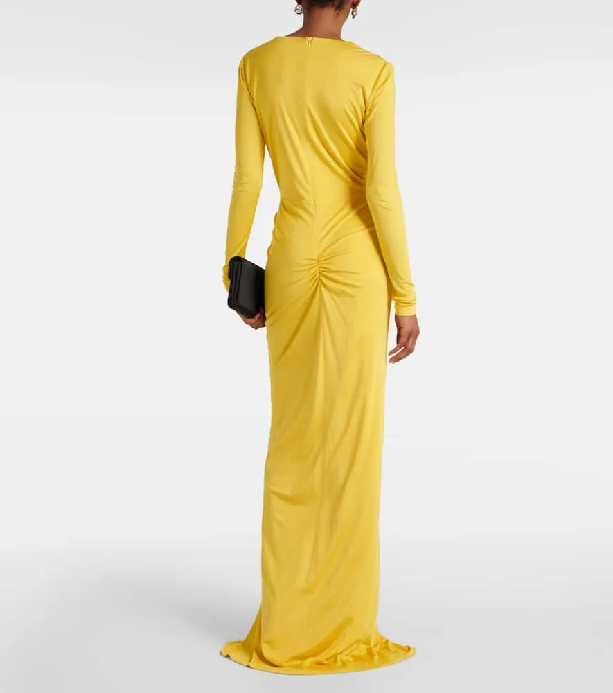 Costarellos Brienne gathered jersey gown