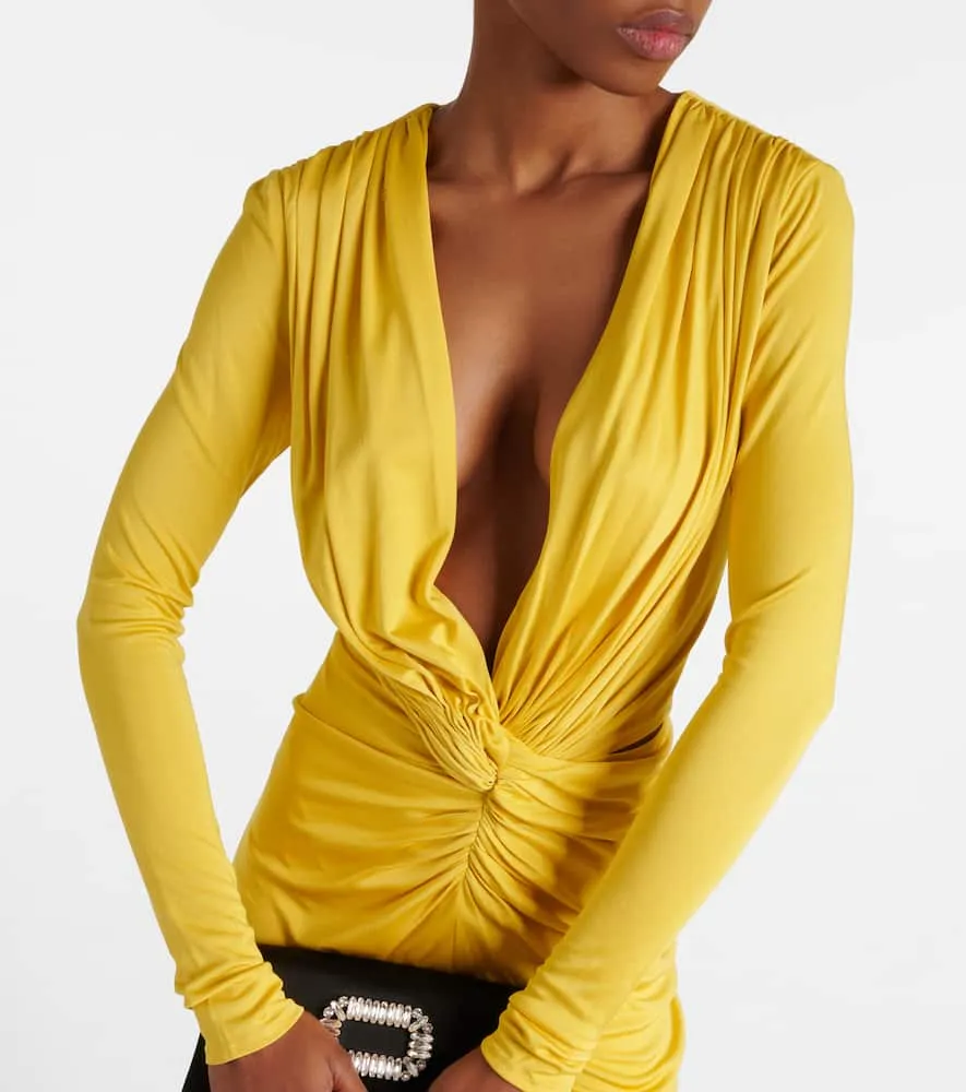 Costarellos Brienne gathered jersey gown