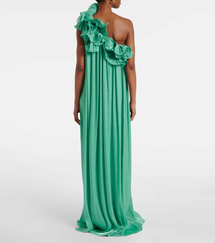 Costarellos Charmain lam√É¬© georgette gown