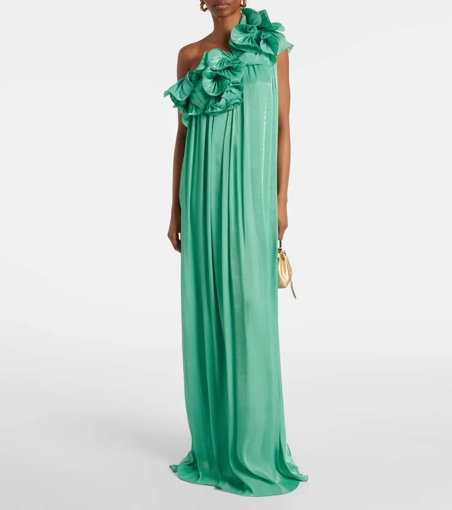 Costarellos Charmain lam√É¬© georgette gown