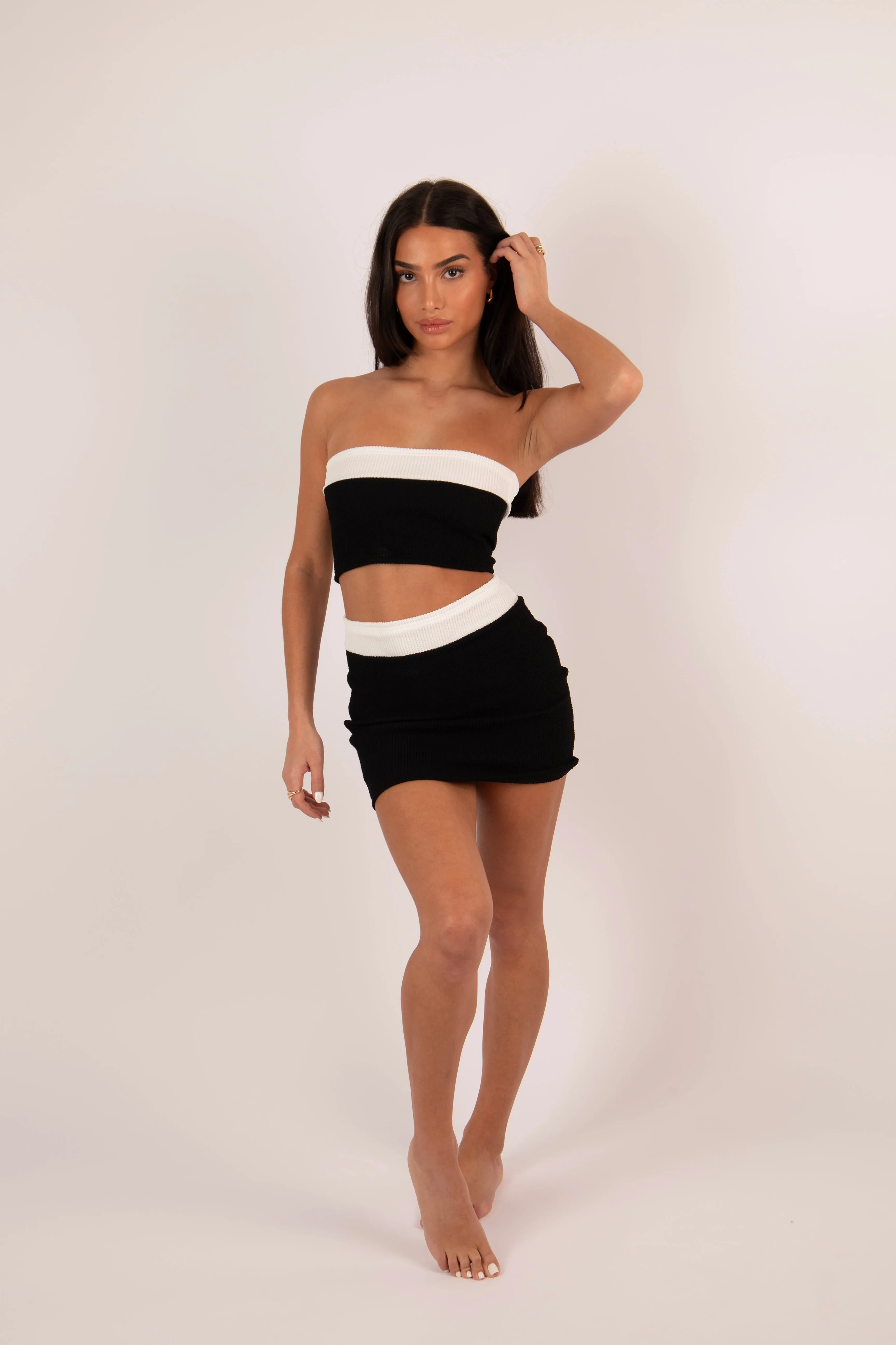 CRINKLE CONTRAST TWO PIECE (all fabrics)