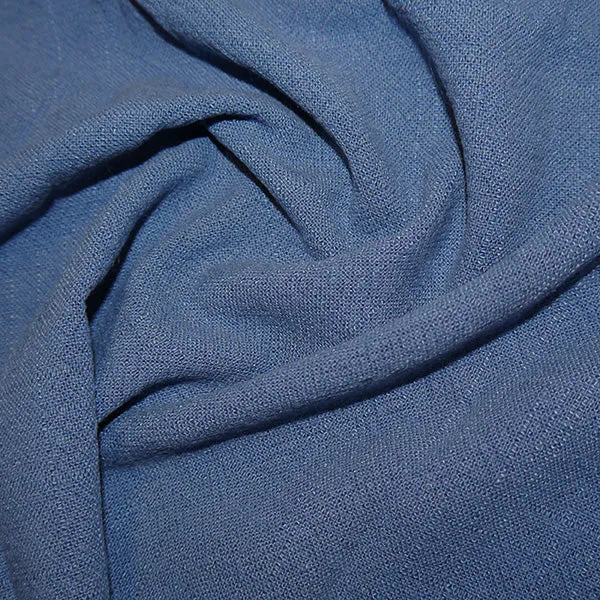 Denim Blue Stonewashed Heavy 100% Linen Fabric