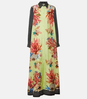 Dolce&Gabbana Capri printed silk satin shirt dress
