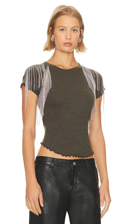 Free People Bang Bang Tee in Grey