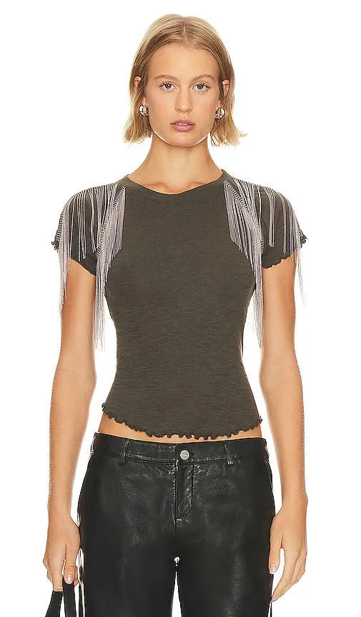 Free People Bang Bang Tee in Grey