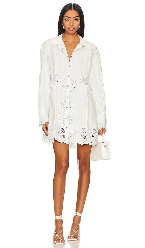 Free People Constance Mini Dress in White