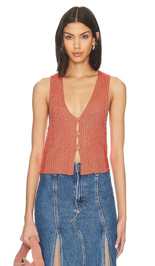 Free People Seascape Vest in Orange