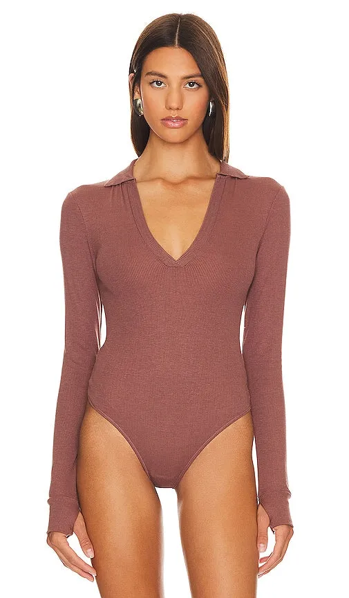Free People x Intimately FP Do It Right Bodysuit in Mauve