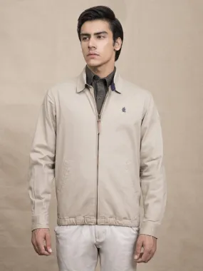 FULL SLEEVE COLLAR  LIGHT KHAKI JACKET