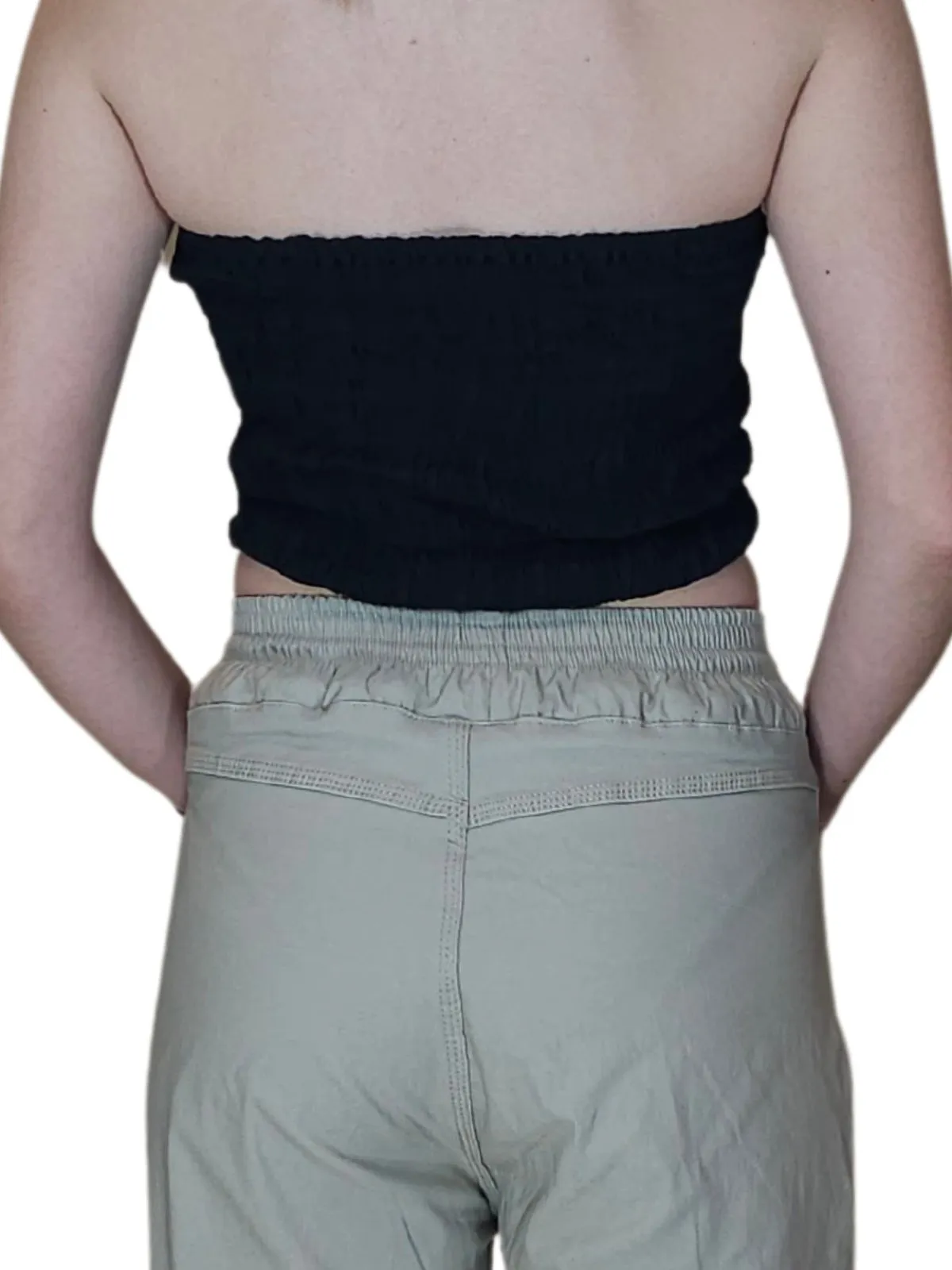 Khaki Oversized Cargo Pants – Stretchable & Trendy