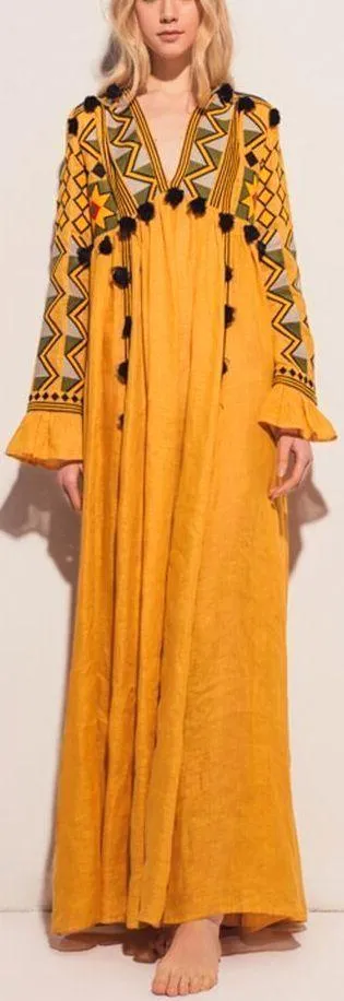 Kim Maxi Dress in Yellow