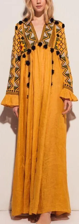Kim Maxi Dress in Yellow
