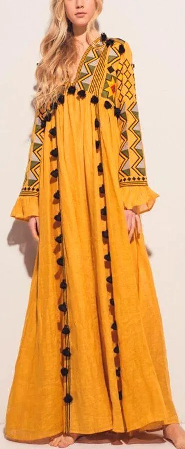 Kim Maxi Dress in Yellow