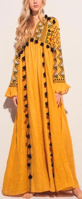 Kim Maxi Dress in Yellow