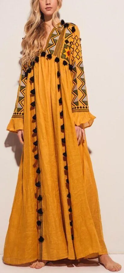 Kim Maxi Dress in Yellow