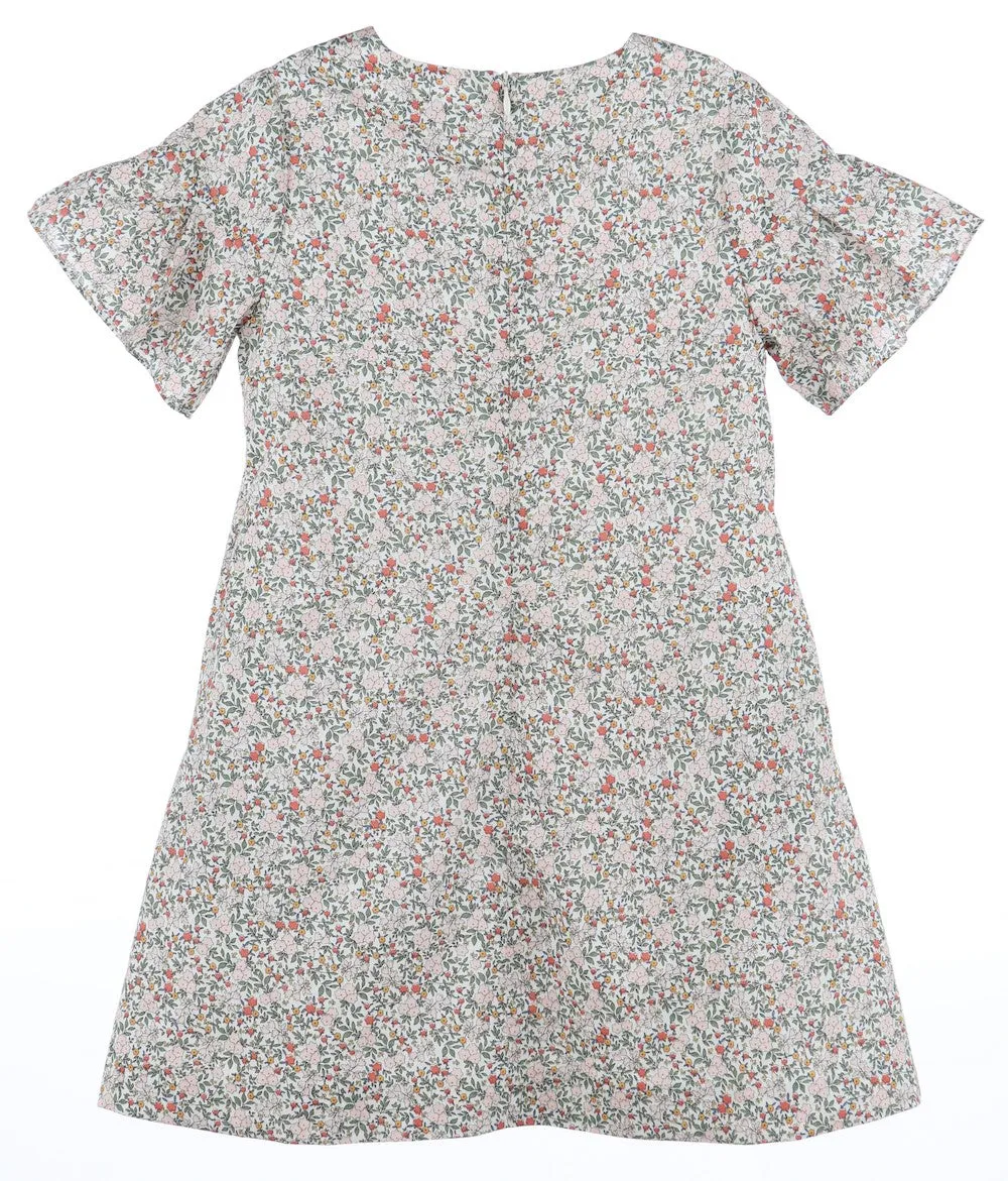 Luli & Me Gabby Girls Lizzie Shift Dress - Maple Market Fall Floral