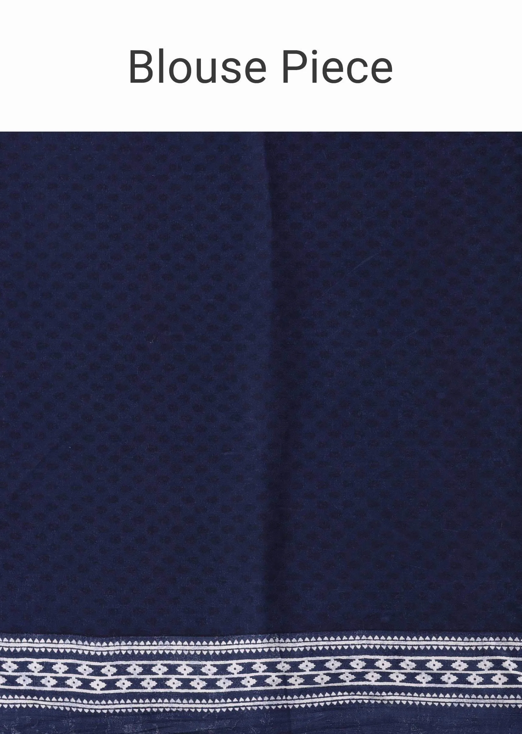 Mood Indigo Blue Batic Printed Crepe Saree