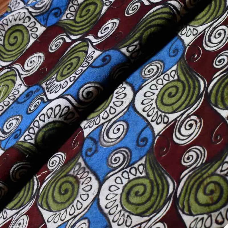 Multicolour Screen Print Kalamkari Inspired Fabric