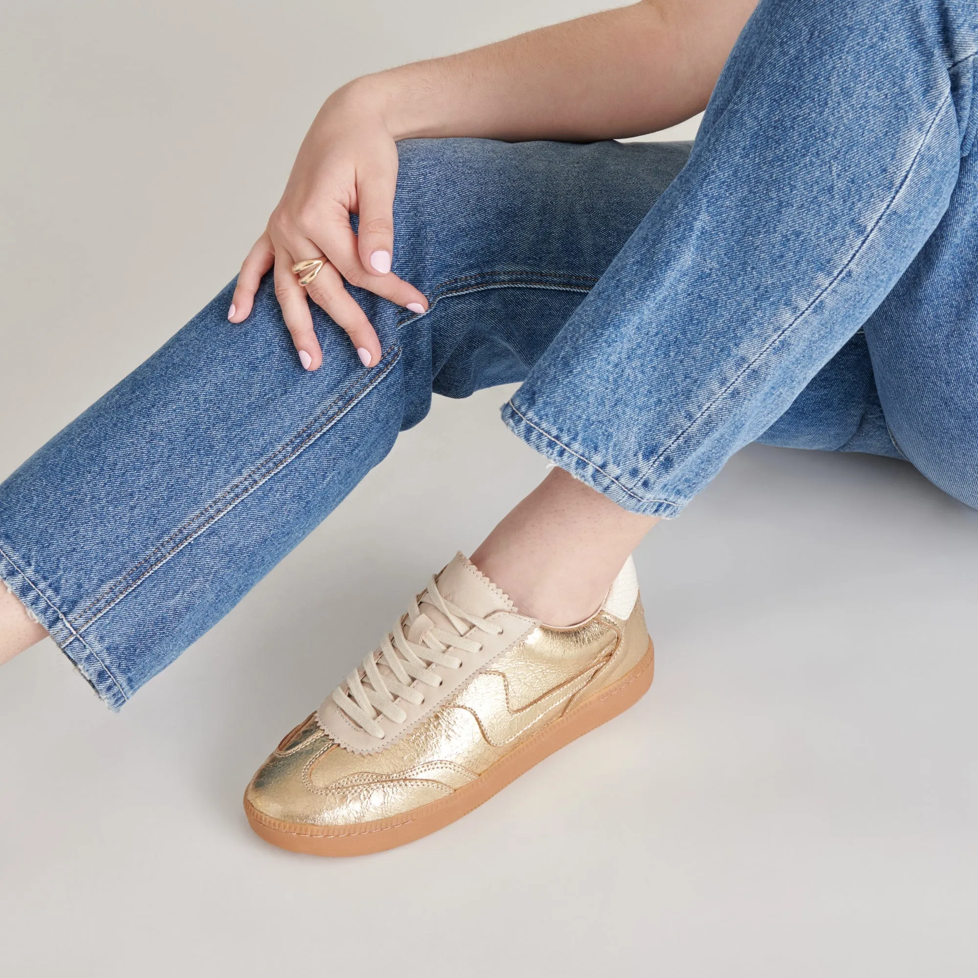 Notice Gold Distressed Sneaker
