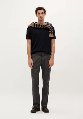 PLEATED CHINO TROUSERS