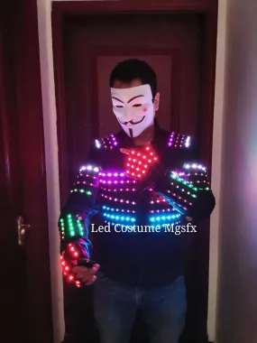 RGB led light Jacket / DJ led costume LED Light up dress Luminous jackets Nightclub suits
