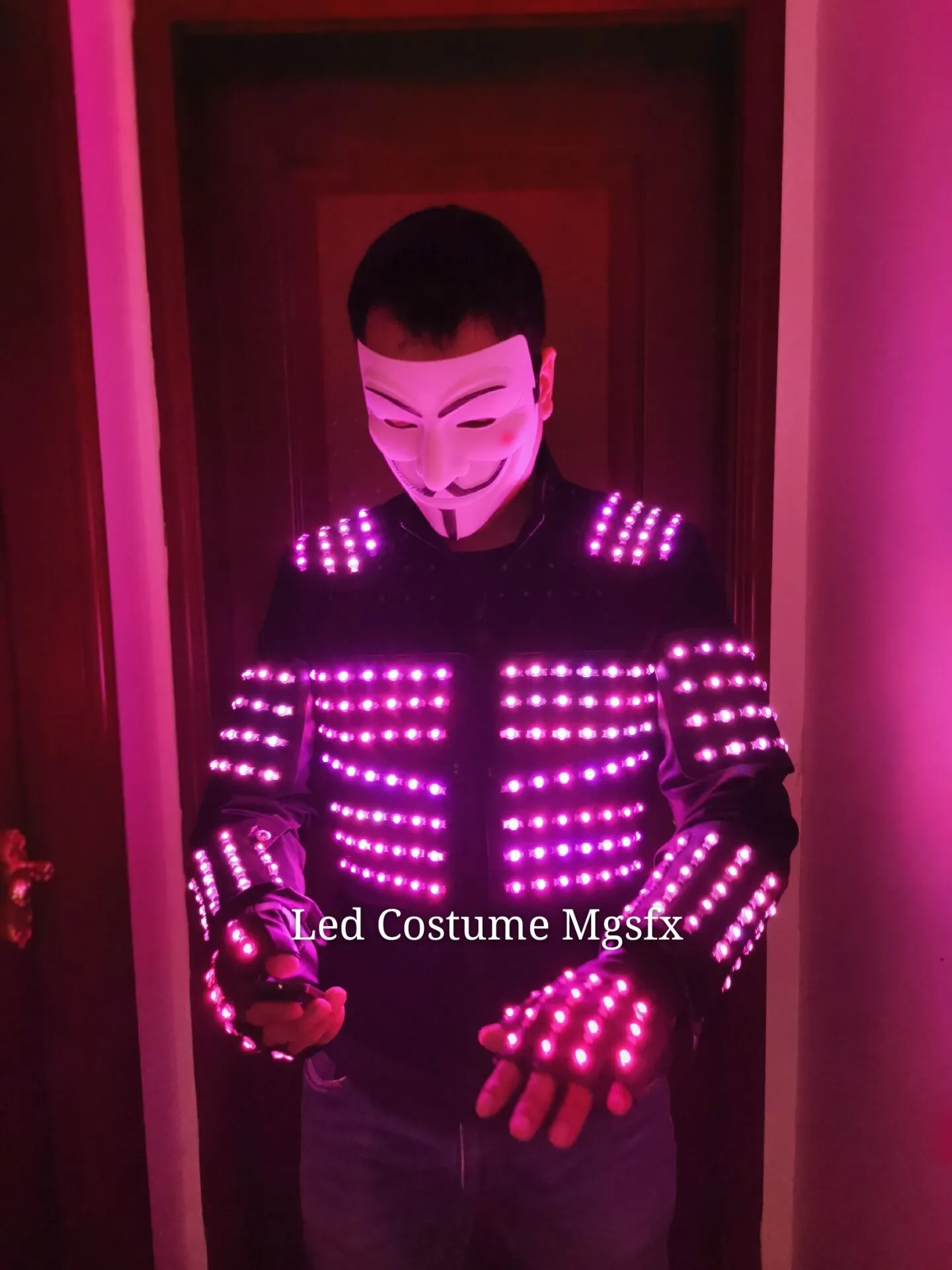 RGB led light Jacket / DJ led costume LED Light up dress Luminous jackets Nightclub suits