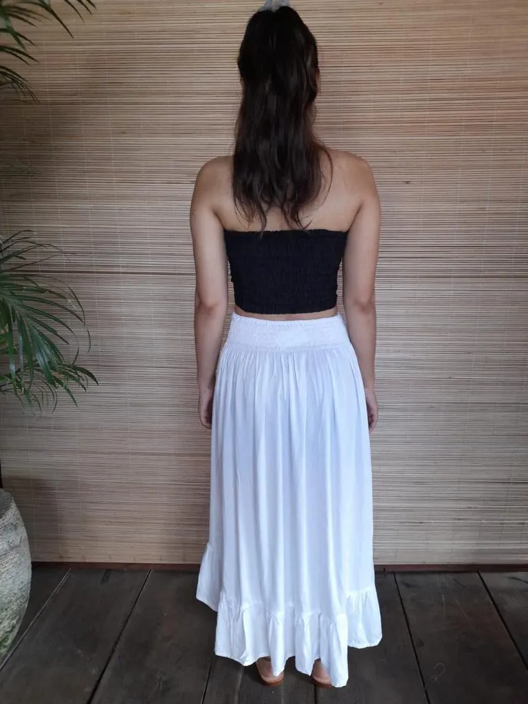 SKIRT KAREN Asymmetric in White, Black and tie Dye