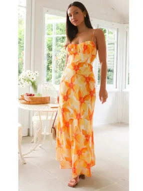 Sweet A-line Women Elegant Summer Floral Print Midi Long Backless Maxi Dress