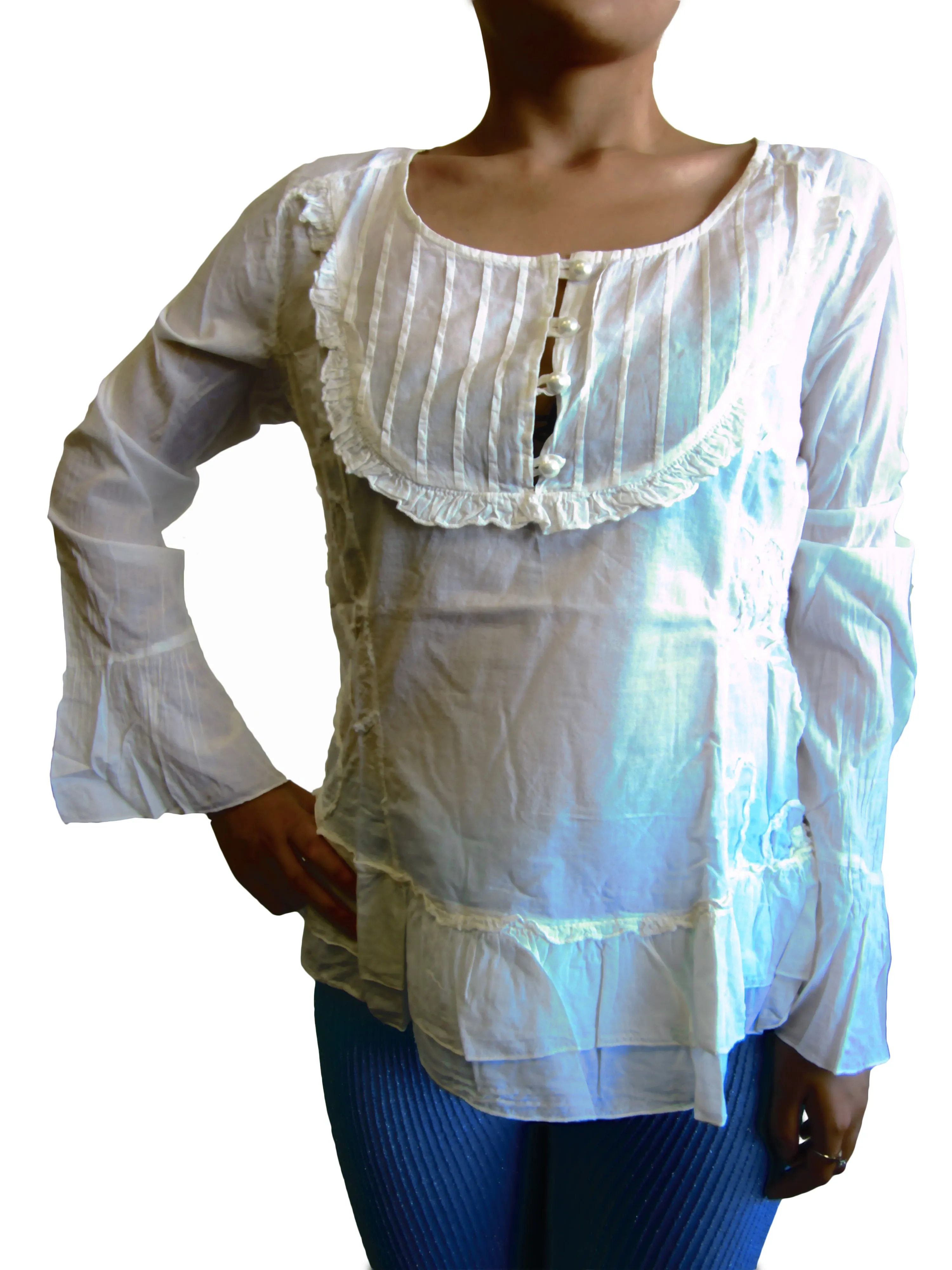 Tops -  Ruffle Woven Tops (8197)